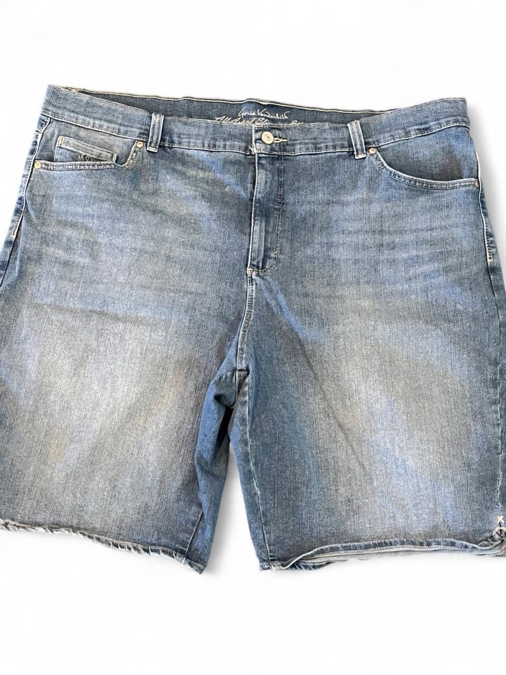 Gloria Vanderbilt Faded Blue Denim Cutoff Shorts